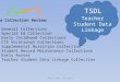 TSDL Teacher Student Data Linkage Data Collection Review: 3 General Collections 1 Special Ed Collection 2 Early Childhood Collections 2 CTE Vocational