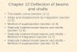 Chapter 12 Deflection of beams and shafts The elastic curve (section 12.1) Slope and displacement by integration (section 12.2) Method of superposition