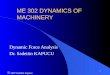 1 ME 302 DYNAMICS OF MACHINERY Dynamic Force Analysis Dr. Sadettin KAPUCU © 2007 Sadettin Kapucu