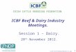 IRISH CATTLE BREEDING FEDERATION 1 © Irish Cattle Breeding Federation Soc. Ltd 2009 ICBF Beef & Dairy Industry Meetings. Session 1 – Dairy. 28 th November