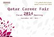 Qatar Career Fair 2014 Focal Points’ Meeting September 30 th, 2013