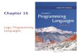 ISBN 0-321-49362-1 Chapter 16 Logic Programming Languages