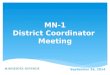 MN-1 District Coordinator Meeting September 26, 2014
