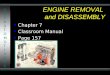 ENGINE REMOVAL and DISASSEMBLY u Chapter 7 u Classroom Manual u Page 157 CBCAUTOMOTIVERKCBCAUTOMOTIVERK