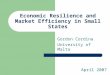 Economic Resilience and Market Efficiency in Small States Gordon Cordina University of Malta April 2007