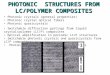 PHOTONIC STRUCTURES FROM LC/POLYMER COMPOSITES Photonic crystals (general properties) Photonic crystal optical fibers Photonic quasicrystals Switchable