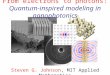 From electrons to photons: Quantum- inspired modeling in nanophotonics Steven G. Johnson, MIT Applied Mathematics