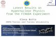 Latest Results on Hypernuclear Physics from the FINUDA Experiment Elena Botta INFN-Torino and Torino University 1