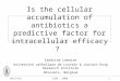 5/20/2015ISAP - 20091 Is the cellular accumulation of antibiotics a predictive factor for intracellular efficacy ? Sandrine Lemaire Université catholique