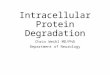 Intracellular Protein Degradation Chris Weihl MD/PhD Department of Neurology