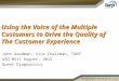 Using the Voice of the Multiple Customers to Drive the Quality of The Customer Experience Using the Voice of the Multiple Customers to Drive the Quality