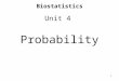Biostatistics Unit 4 Probability 1. Probability theory developed from the study of games of chance like dice and cards. A process like flipping a coin,