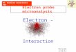 Electron probe microanalysis Electron - Specimen Interaction Revised 1/19/13 UW- Madison Geoscience 777