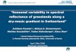 Swiss Federal Research Institute WSL "Seasonal variability in spectral reflectance of grasslands along a dry-mesic gradient in Switzerland" Achilleas Psomas