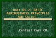 Unit D1-2: BASIC AGRIBUSINESS PRINCIPLES AND SKILLS Central Core CD