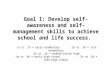 Goal 1: Develop self-awareness and self-management skills to achieve school and life success..1a or.1b = early elementary.2a or.2b = late elementary.3a
