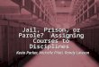 Slide 1 Jail, Prison, or Parole? Assigning Courses to Disciplines Kevin Parker, Michelle Pilati, Randy Lawson