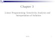 MT 2351 Chapter 3 Linear Programming: Sensitivity Analysis and Interpretation of Solution