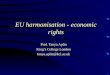 EU harmonisation - economic rights Prof. Tanya Aplin King’s College London tanya.aplin@kcl.ac.uk