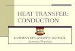 HEAT TRANSFER: CONDUCTION DUNMAN SECONDARY SCHOOL Science (Physics)
