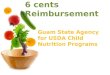 6 cents Reimbursement Guam State Agency for USDA Child Nutrition Programs