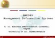 1.1 © 2007 by Prentice Hall BME305 Management Information Systems B. Sc. Business Administration (External) Degree University of Sri Jayewardenepura B