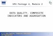 4.2.3 Data Quality, Composite Indicators and Aggregation 1 DATA QUALITY, COMPOSITE INDICATORS AND AGGREGATION UPA Package 4, Module 2
