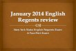 New York State English Regents Exam A Four-Part Exam