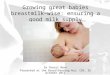 Growing great babies breastmilk–wise: ensuring a good milk supply Dr Cheryl Benn Presented at the Breastfeeding Hui, CBS, 26 October 2011