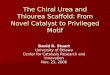 The Chiral Urea and Thiourea Scaffold: From Novel Catalyst to Privileged Motif David R. Stuart University of Ottawa Center for Catalysis Research and Innovation