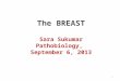 1 The BREAST Sara Sukumar Pathobiology, September 6, 2013