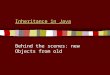1 Inheritance in Java Behind the scenes: new Objects from old