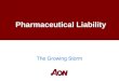 Pharmaceutical Liability The Growing Storm. 1 Product Withdrawals 15 product withdrawals between 1997 and 2005 –14 Prescription Drugs, 1 Vaccine –Combined