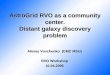 AstroGrid RVO as a community center. Distant galaxy discovery problem Alexey Vovchenko (CMC MSU) RVO Workshop 10.04.2006