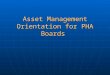 Asset Management Orientation for PHA Boards. Overview of Asset Management Orientation for PHA Boards Section 1: Overview of Asset Management Section 2: