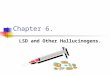 Chapter 6. LSD and Other Hallucinogens.. Chapter 6 - Objectives After completing this chapter, you should know the following: The classification of hallucinogenic