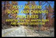 POST WILDFIRE SLOPE AND CHANNEL PROCESSES EXPECTED FOR THE MARTIN BURN FIRE-ADAPTED GEOSYSTEM B. Vasiliki Vassil, PG Associate Director, RCD of Santa Cruz