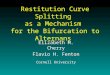 Elizabeth M. Cherry Flavio H. Fenton Cornell University Restitution Curve Splitting as a Mechanism for the Bifurcation to Alternans