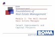Foundations of Real Estate Management TM BOMA International ® Module 2: The Well-Versed Real Estate Manager Tenant Improvements and Capital Projects