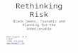 Rethinking Risk Black Swans, Tsunamis and Planning for the Unbelievable Bill Sewall, JD & CISSP (510) 275-4735 