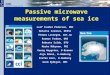 Passive microwave measurements of sea ice Leif Toudal Pedersen, DMI Natalia Ivanova, NERSC Thomas Lavergne, met.no Rasmus Tonboe, DMI Roberto Saldo, DTU