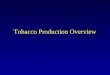 Tobacco Production Overview. Tobacco Types Flue-cured –cured with heat (7-8 days) Burley – air-cured (several months) Dark air-cured and Dark Fire-cured