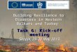 Building Resilience to Disasters in Western Balkans and Turkey Task 6: Kick-off meeting Skopje, 29-30 May 2013 D. Ivanov, WMO Regional Office for Europe