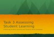 Task 3 Assessing Student Learning Analyzing Student Learning and Student Use of Language