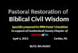 Pastoral Restoration of Biblical Civil Wisdom PPN Specially prepared for PPN Pastor’s breakfast In support of Cumberland County Chapter of ACTION of PA