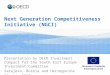 Next Generation Competitiveness Initiative (NGCI) Presentation by OECD Investment Compact for the South East Europe Investment Committee Sarajevo, Bosnia