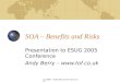 (c) 2005 - Andy Berry () SOA – Benefits and Risks Presentation to ESUG 2005 Conference Andy Berry – 