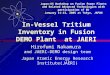 In-Vessel Tritium Inventory in Fusion DEMO Plant at JAERI Hirofumi Nakamura and JAERI-DEMO design team Japan Atomic Energy Research Institute(JAERI) Japan-US