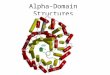 Alpha-Domain Structures. Alpha helices are very common in proteins. Could a single alpha helix exist? Single alpha helix does not have a hydrophobic core,
