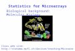 Biological background: Molecular Biology Class web site:  Statistics for Microarrays